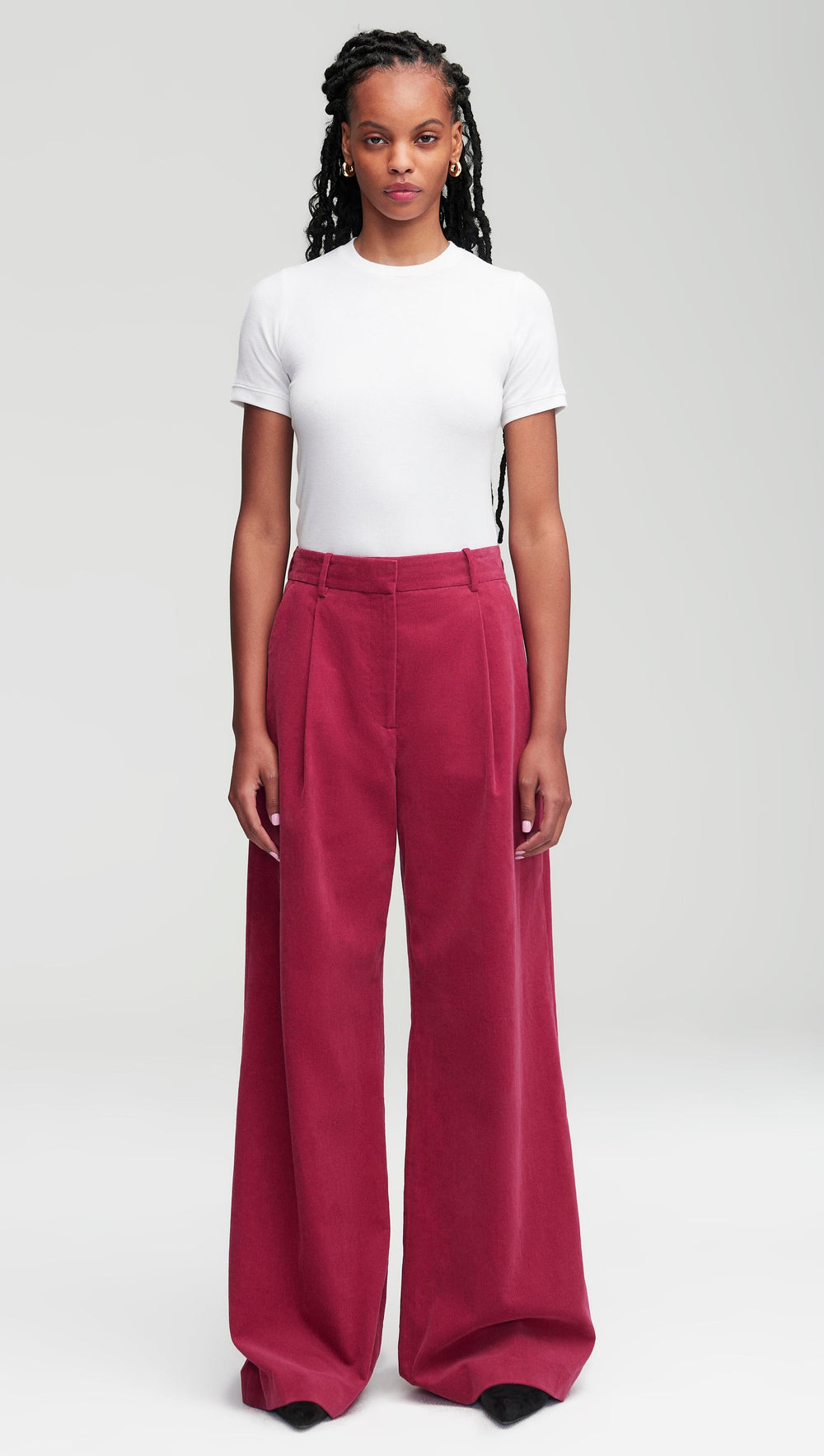 Navy Single-pleat cotton-blend twill trousers | Barena Venezia | MATCHES UK